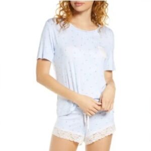 Honeydew Intimates Something Sweet Short Pajamas ILLUSION PALM TREES